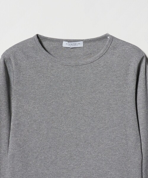 A DAY IN THE LIFE UNITED ARROWS(アデイインザライフユナイテッドアローズ)の「ラメ リブ メローカットソー<A DAY IN THE LIFE>(Tシャツ/カットソー・レディース・ブラック/ライトブルー/グレー系/ナチュラル・FREE)」の21枚目の写真