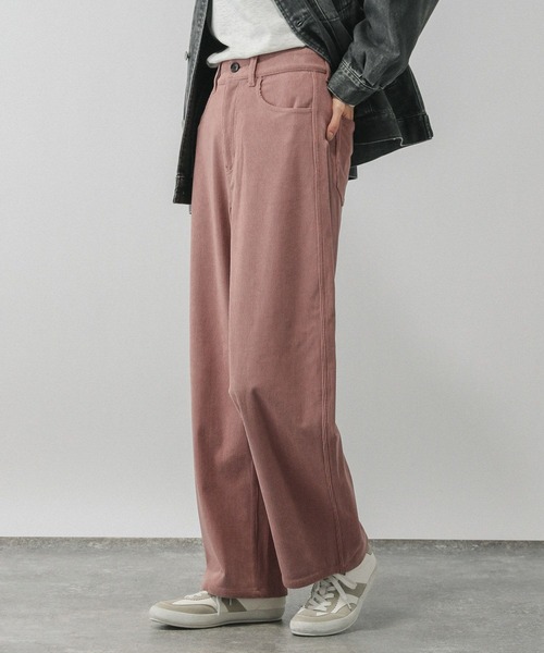GLOBAL WORK（グローバルワーク）の「イージーケアコーデュロイワイドパンツ/575182（その他パンツ・レディース・フューシャピンク/グレー系その他/ブラック/ライトグレー・SMALL/MEDIUM/LARGE）」の4枚目の写真