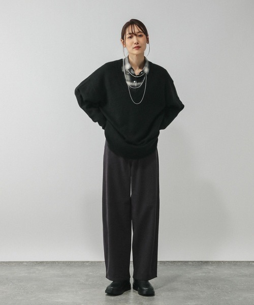 GLOBAL WORK（グローバルワーク）の「イージーケアコーデュロイワイドパンツ/575182（その他パンツ・レディース・フューシャピンク/グレー系その他/ブラック/ライトグレー・SMALL/MEDIUM/LARGE）」の10枚目の写真