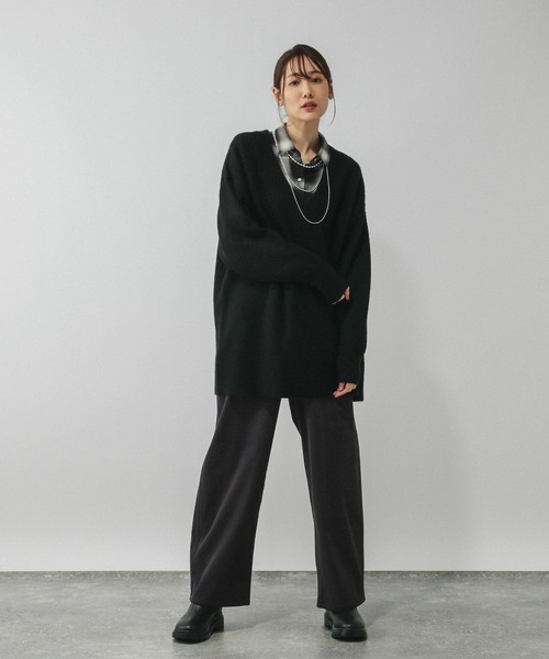 GLOBAL WORK（グローバルワーク）の「イージーケアコーデュロイワイドパンツ/575182（その他パンツ・レディース・フューシャピンク/グレー系その他/ブラック/ライトグレー・SMALL/MEDIUM/LARGE）」の12枚目の写真