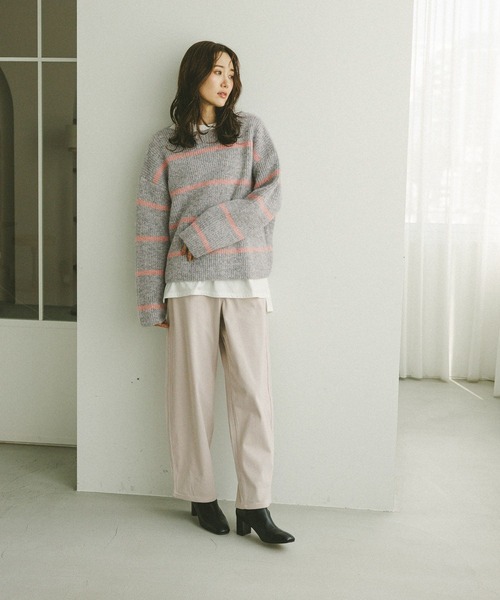 GLOBAL WORK（グローバルワーク）の「イージーケアコーデュロイワイドパンツ/575182（その他パンツ・レディース・フューシャピンク/グレー系その他/ブラック/ライトグレー・SMALL/MEDIUM/LARGE）」の6枚目の写真