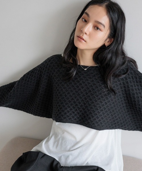 LOWRYS FARM（ローリーズファーム）の「ケーブルメニウェイプルオーバー  599583（ニット/セーター・レディース・アイボリー/ブラック・FREE）」の12枚目の写真