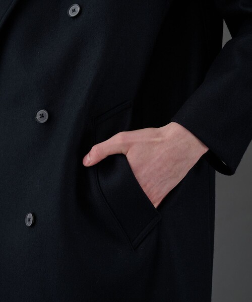 新作】超撥水140S ダブルチェスターコート ｜保温 / 撥水 / 毛玉防止