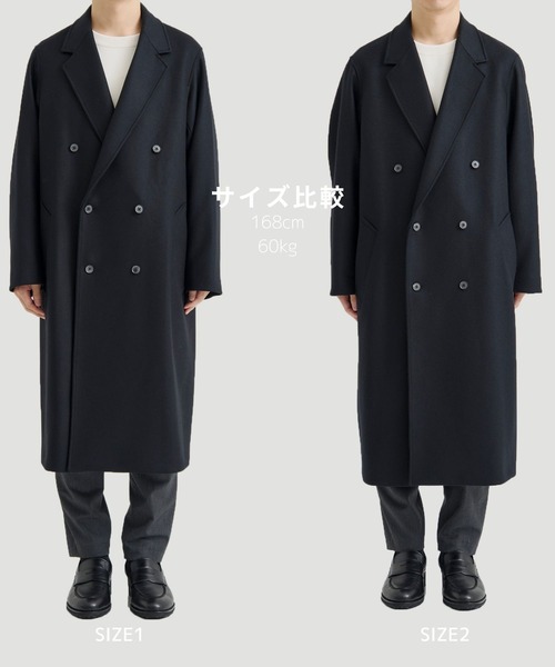 新作】超撥水140S ダブルチェスターコート ｜保温 / 撥水 / 毛玉防止