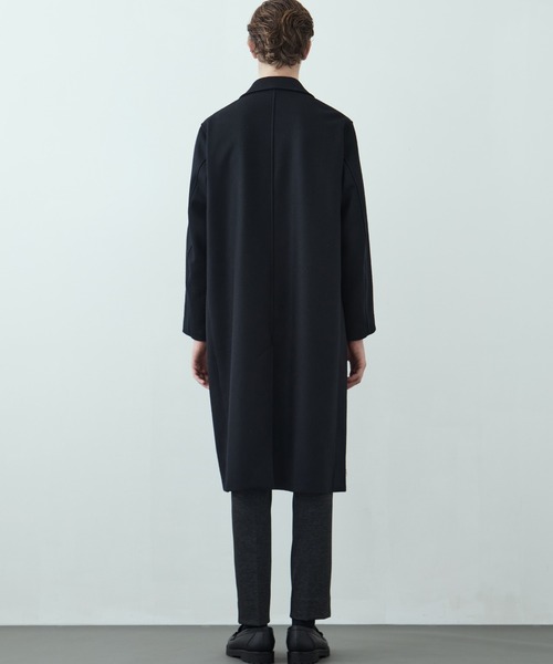 United Tokyo ロングコート　ブラック　ウール　メンズ　ダブルボタン 新作】超撥水140S ダブルチェスターコート ｜保温 / 撥水 / 毛玉防止