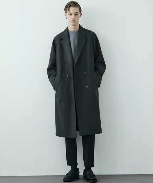新作】超撥水140S ダブルチェスターコート ｜保温 / 撥水 / 毛玉防止