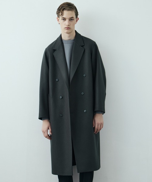 新作】超撥水140S ダブルチェスターコート ｜保温 / 撥水 / 毛玉防止