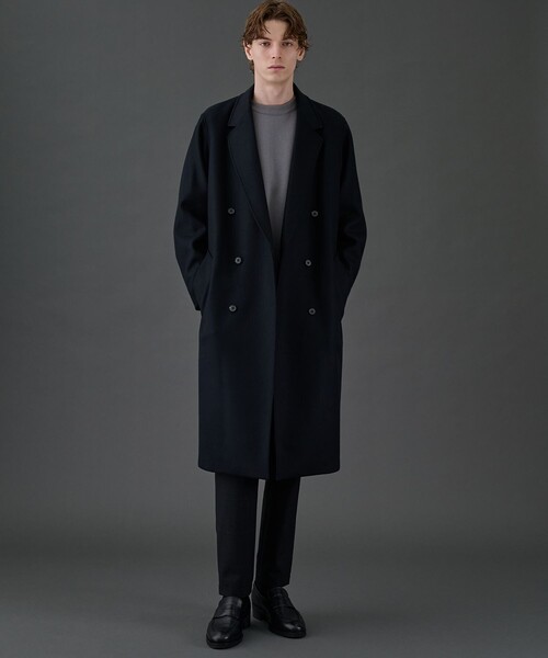 新作】超撥水140S ダブルチェスターコート ｜保温 / 撥水 / 毛玉防止