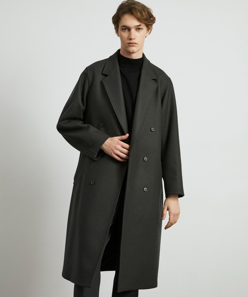 新作】超撥水140S ダブルチェスターコート ｜保温 / 撥水 / 毛玉防止