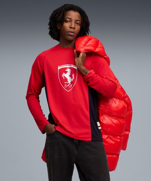 PUMA(プーマ)の「PUMA プーマ メンズ フェラーリ ライフスタイル ジャージー 長袖 Tシャツ(Tシャツ/カットソー・メンズ・レッド/ブラック・SMALL/MEDIUM/LARGE/X-LARGE/X-SMALL)」の2枚目の写真