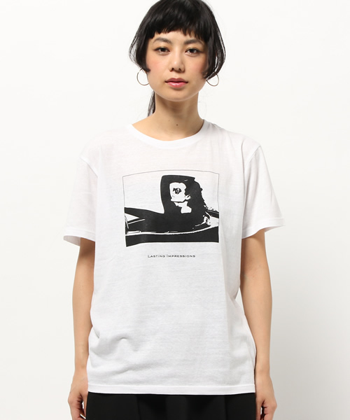 CRYSTAL BALL（クリスタルボール）の「Lady Print TS M/Tシャツ/ユニセックス/ペアルック（Tシャツ/カットソー・レディース・ブラック/ホワイト・LARGE/MEDIUM）」の9枚目の写真