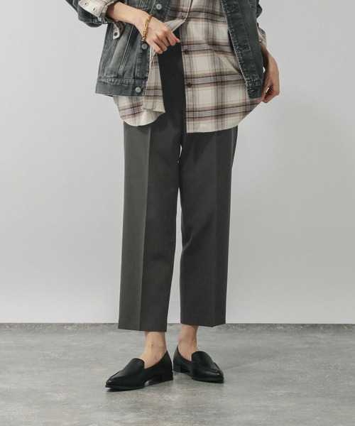 GLOBAL WORK（グローバルワーク）の「あったかウツクシルエット極みストレートパンツ/580788（その他パンツ・レディース・ブラック/ブラウン系その他6/グレー系その他7/ネイビー・MEDIUM/S-Long/XL-Long/X-LARGE/LARGE/SMALL/L-Long/M-Long/X-SMALL）」の2枚目の写真