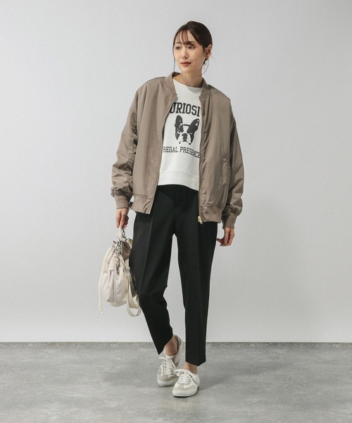 GLOBAL WORK（グローバルワーク）の「あったかウツクシルエット極みストレートパンツ/580788（その他パンツ・レディース・ブラック/ブラウン系その他6/グレー系その他7/ネイビー・MEDIUM/S-Long/XL-Long/X-LARGE/LARGE/SMALL/L-Long/M-Long/X-SMALL）」の6枚目の写真