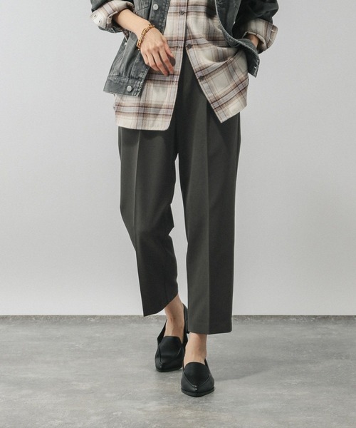 GLOBAL WORK（グローバルワーク）の「あったかウツクシルエット極みストレートパンツ/580788（その他パンツ・レディース・ブラック/ブラウン系その他6/グレー系その他7/ネイビー・MEDIUM/S-Long/XL-Long/X-LARGE/LARGE/SMALL/L-Long/M-Long/X-SMALL）」の13枚目の写真