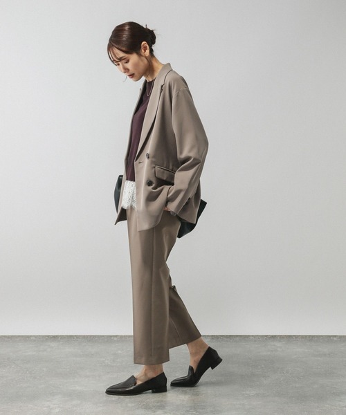 GLOBAL WORK（グローバルワーク）の「あったかウツクシルエット極みストレートパンツ/580788（その他パンツ・レディース・ブラック/ブラウン系その他6/グレー系その他7/ネイビー・MEDIUM/S-Long/XL-Long/X-LARGE/LARGE/SMALL/L-Long/M-Long/X-SMALL）」の15枚目の写真