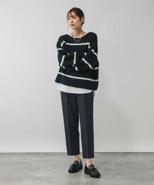 GLOBAL WORK（グローバルワーク）の「あったかウツクシルエット極みストレートパンツ/580788（その他パンツ・レディース・ブラック/ブラウン系その他6/グレー系その他7/ネイビー・MEDIUM/S-Long/XL-Long/X-LARGE/LARGE/SMALL/L-Long/M-Long/X-SMALL）」の20枚目の写真