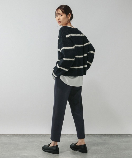 GLOBAL WORK（グローバルワーク）の「あったかウツクシルエット極みストレートパンツ/580788（その他パンツ・レディース・ブラック/ブラウン系その他6/グレー系その他7/ネイビー・MEDIUM/S-Long/XL-Long/X-LARGE/LARGE/SMALL/L-Long/M-Long/X-SMALL）」の21枚目の写真