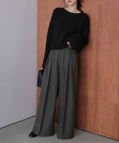 セール】ハイウエストツータックワイドパンツ（その他パンツ）｜AMELY