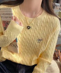 ニット/セーター（イエロー/黄色系・リボン）ファッション通販 - ZOZOTOWN