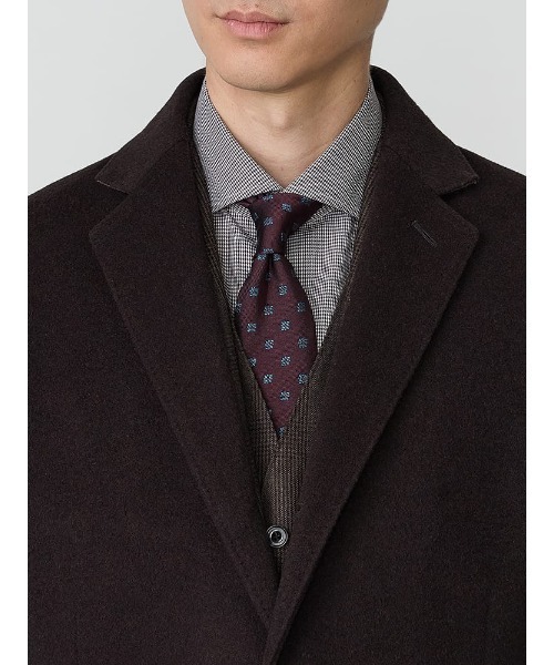 Perfect Suit FActory（パーフェクトスーツファクトリー）の「ウール100％　ビーバーチェスターコート　ミディアムグレー/ベージュ/ブラウン（チェスターコート・メンズ・ベージュ/ダークブラウン/グレー・S/M/L/LL/AB（L）/XL-AB）」の6枚目の写真