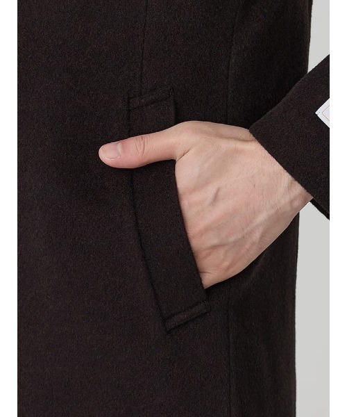 Perfect Suit FActory（パーフェクトスーツファクトリー）の「ウール100％　ビーバーチェスターコート　ミディアムグレー/ベージュ/ブラウン（チェスターコート・メンズ・ベージュ/ダークブラウン/グレー・S/M/L/LL/AB（L）/XL-AB）」の9枚目の写真