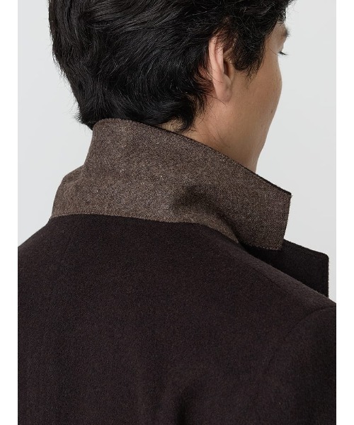 Perfect Suit FActory（パーフェクトスーツファクトリー）の「ウール100％　ビーバーチェスターコート　ミディアムグレー/ベージュ/ブラウン（チェスターコート・メンズ・ベージュ/ダークブラウン/グレー・S/M/L/LL/AB（L）/XL-AB）」の12枚目の写真