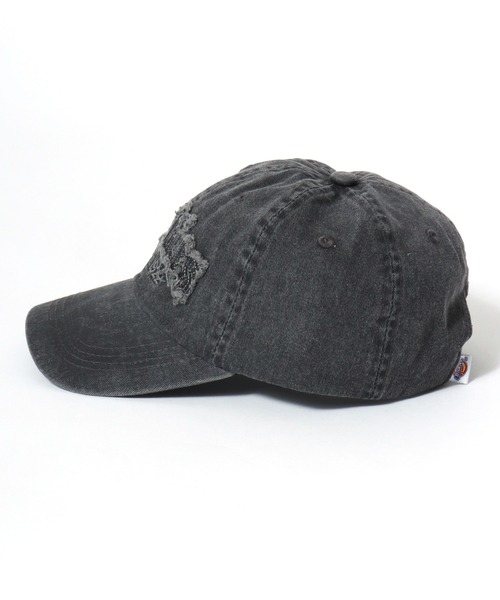 Dickies(ディッキーズ)の「Dickies(ディッキーズ)ピグメント フリンジロゴアップリケデニムキャップ メンズ レディース ユニセックス(キャップ・メンズ・ベージュ/ブラウン/ブラック/ブルー・FREE)」の6枚目の写真