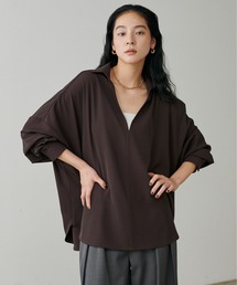 deres デレス　プルオーバーシャツ ブラウン　新品・未使用 プルオーバー」に該当するレディースのシャツ/ブラウス（ブラウン/茶色