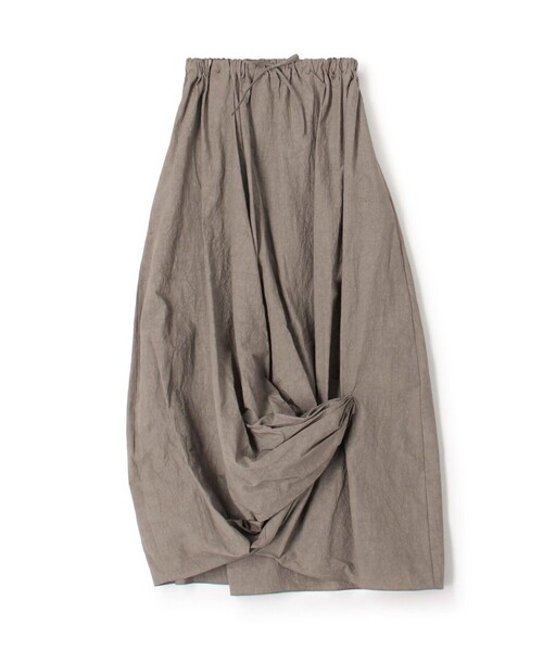 【新品同様】LAUREN MANOOGIAN　スカート　ツイスト　コットンリネン セール】LAUREN MANOOGIAN TWIST ギャザースカート（スカート