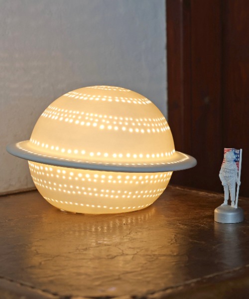 DULTON(�_���g��)��PORCELAIN SATURN LIGHT MAT WHITE/��ド���v �f��(�Ɩ�)