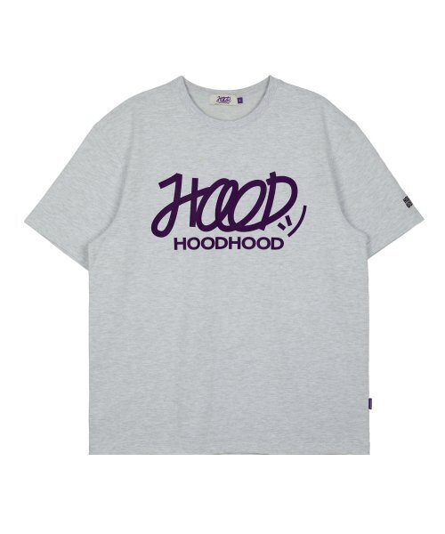 HOODHOOD(フッドフッド)の「シグニチャーロゴ半袖Tシャツメランジホワイト(Tシャツ/カットソー・レディース・その他・MEDIUM/LARGE/X-LARGE)」の1枚目の写真
