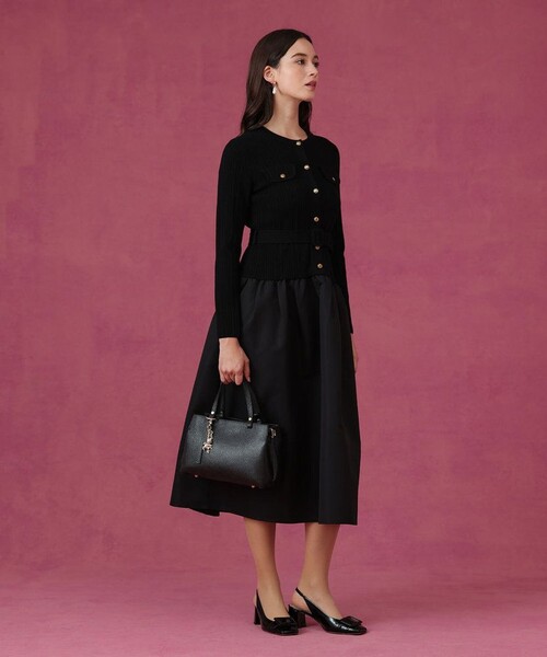 ANAYI（アナイ）の「グログランコンビベルト付き ワンピース（ワンピース・レディース・ブラック・34/36/38）」の12枚目の写真