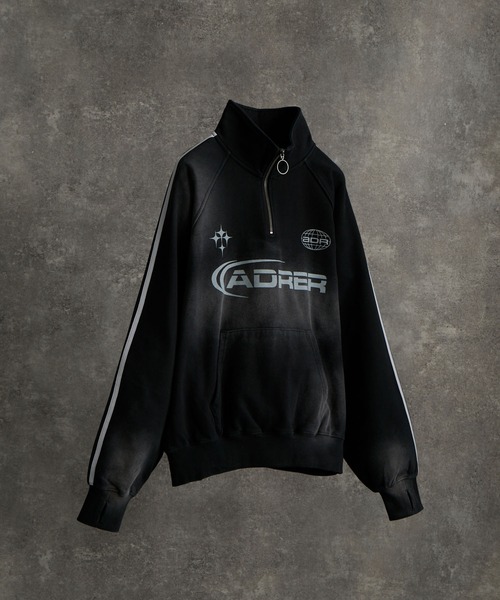 ADRER（アドラー）の「Vintage make half zip game sweat  / ヴィンテージ メイク ハーフジップ ゲーム スウェット（スウェット・メンズ・グレー/ブラック・L/M/S/XS）」の10枚目の写真