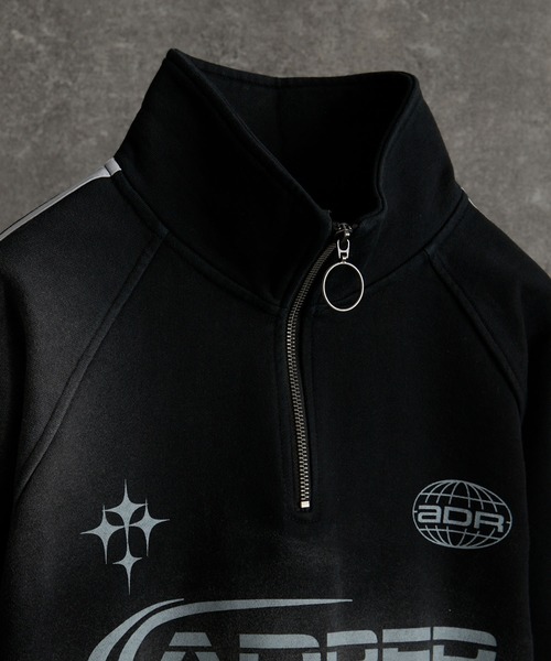 ADRER（アドラー）の「Vintage make half zip game sweat  / ヴィンテージ メイク ハーフジップ ゲーム スウェット（スウェット・メンズ・グレー/ブラック・L/M/S/XS）」の12枚目の写真