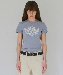 MILLO WOMEN（ミロウーマン）の「Motive Short Sleeve T-shirts [Ash Blue]（Tシャツ/カットソー）」
