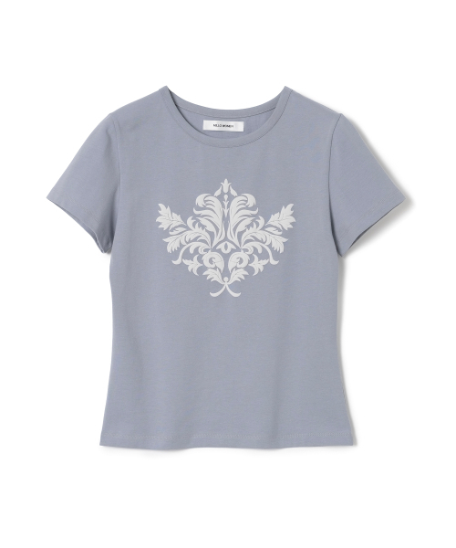 MILLO WOMEN（ミロウーマン）の「モチーフショートスリーブTシャツ[アッシュブルー]（Tシャツ/カットソー・レディース・その他・FREE）」の2枚目の写真