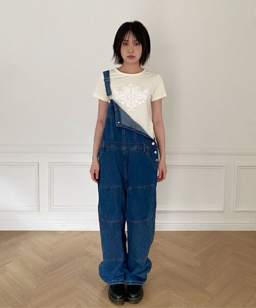 MILLO WOMEN（ミロウーマン）の「モチーフショートスリーブTシャツ[アッシュブルー]（Tシャツ/カットソー・レディース・その他・FREE）」の9枚目の写真