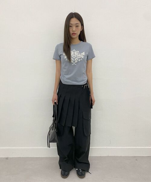 MILLO WOMEN（ミロウーマン）の「モチーフショートスリーブTシャツ[アッシュブルー]（Tシャツ/カットソー・レディース・その他・FREE）」の12枚目の写真