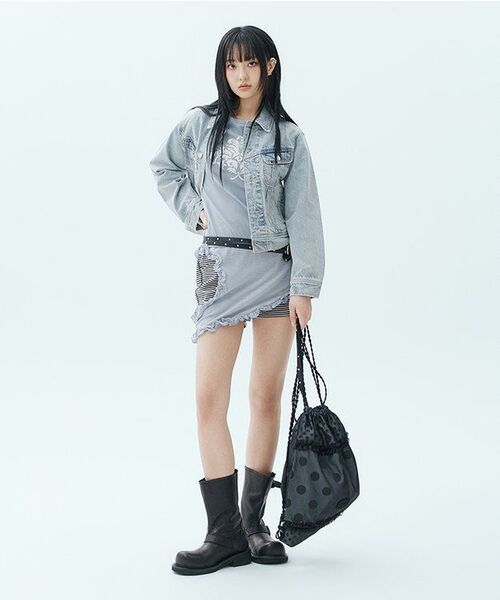 MILLO WOMEN（ミロウーマン）の「モチーフショートスリーブTシャツ[アッシュブルー]（Tシャツ/カットソー・レディース・その他・FREE）」の13枚目の写真