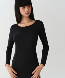 MUSINSA STANDARD WOMAN（ムシンサスタンダードウーマン）の「[ヒットスタンダード] プラスウィメンズクルーネックTシャツ_インナーウェア [ブラック]（インナーウェア/肌着）」