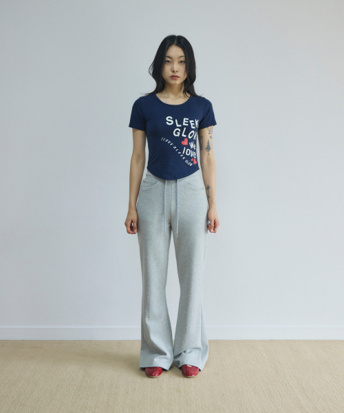 SLEEKGLOW（スリック グロウ）の「アイラブSLGWクロップTシャツ[ネイビー]（Tシャツ/カットソー・レディース・その他・MEDIUM/SMALL）」の7枚目の写真