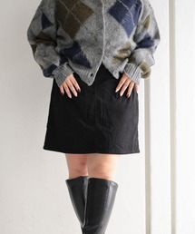 Ruwan yu（ルワンユー）の「コーデュロイ台形スカート【大きいサイズ対応】（スカート）」