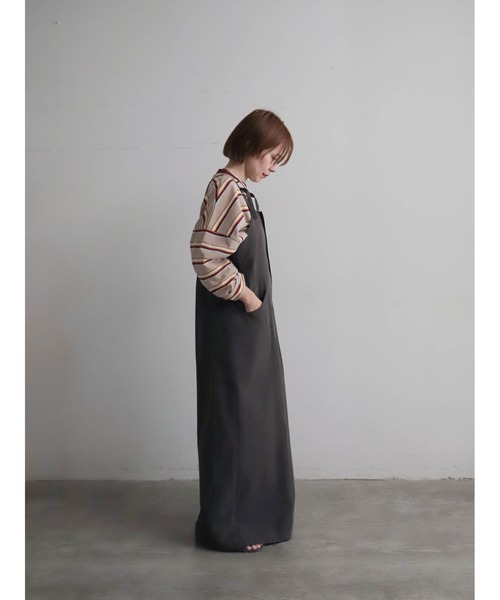 FIL DE FER（フィルデフェール）の「マルチカラーボーダー　ワイドショートP/O（Tシャツ/カットソー・レディース・グリーン/ベージュ・FREE）」の19枚目の写真