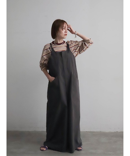 FIL DE FER（フィルデフェール）の「マルチカラーボーダー　ワイドショートP/O（Tシャツ/カットソー・レディース・グリーン/ベージュ・FREE）」の21枚目の写真