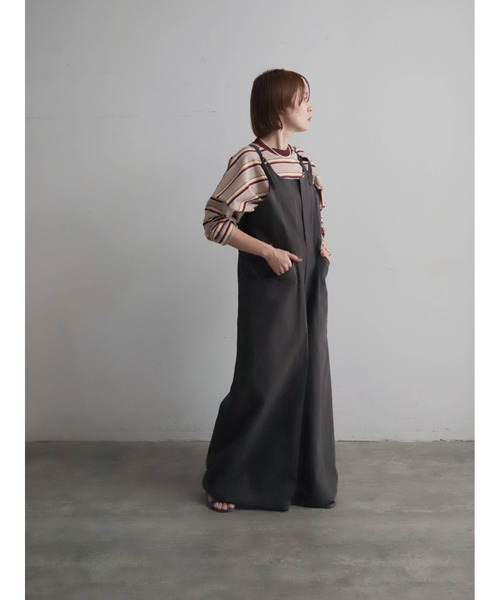 FIL DE FER（フィルデフェール）の「マルチカラーボーダー　ワイドショートP/O（Tシャツ/カットソー・レディース・グリーン/ベージュ・FREE）」の22枚目の写真