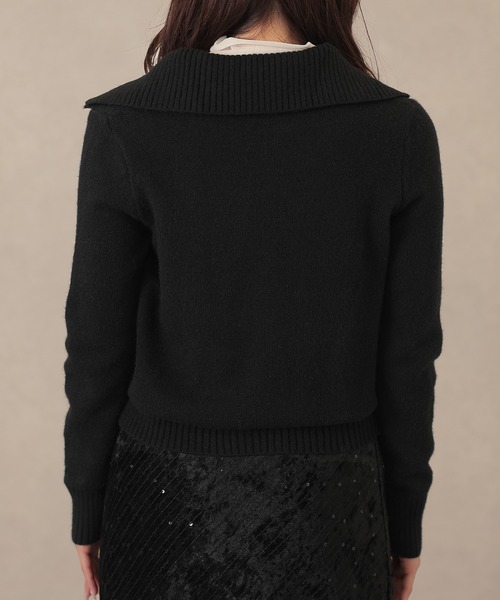 Lace Ladies(レースレディース)の「ソリッドカラー ハイネック リブ ニット カーディガン(カーディガン/ボレロ・レディース・チャコールグレー/ブラック/アイボリー/ブラウン・FREE)」の17枚目の写真