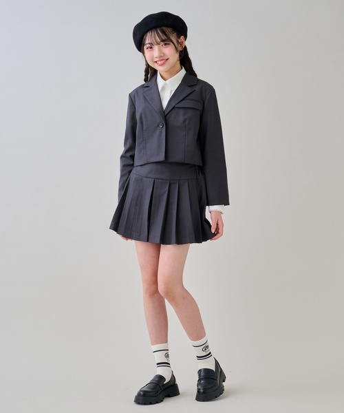 by LOVEiT（バイラビット）の「【卒服】ティアードキュロットスカート（スーツスカート・キッズ・チャコール/カラフル/グレー・120cm/140cm/150cm/130cm/160cm）」の11枚目の写真