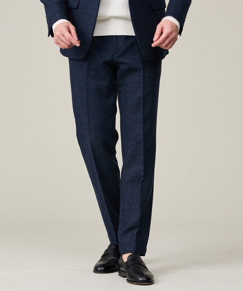 ABAHOUSE GRAY（アバハウスグレイ）の「【カシミヤブレンド】ウール ツイルスラックス / セットアップ対応（スラックス・メンズ・ブラック/ネイビー/グレー/ライトベージュ・44/46/48/50）」の4枚目の写真