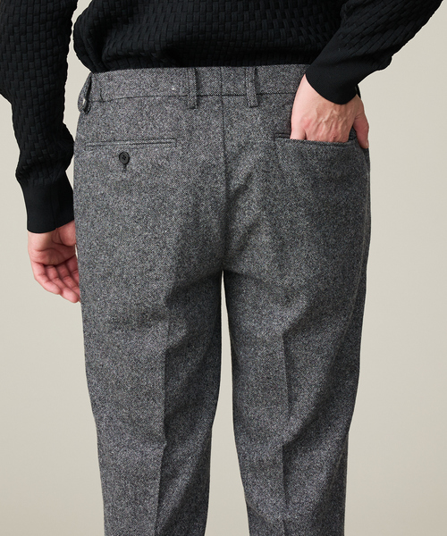 ABAHOUSE GRAY（アバハウスグレイ）の「【カシミヤブレンド】ウール ツイルスラックス / セットアップ対応（スラックス・メンズ・ブラック/ネイビー/グレー/ライトベージュ・44/46/48/50）」の7枚目の写真