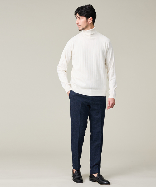 ABAHOUSE GRAY（アバハウスグレイ）の「【カシミヤブレンド】ウール ツイルスラックス / セットアップ対応（スラックス・メンズ・ブラック/ネイビー/グレー/ライトベージュ・44/46/48/50）」の19枚目の写真